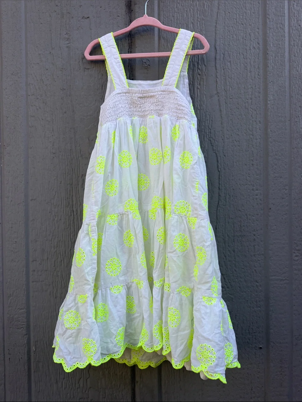 Mini Boden Girls' Tiered Broderie Sundress Size: 6-7Y